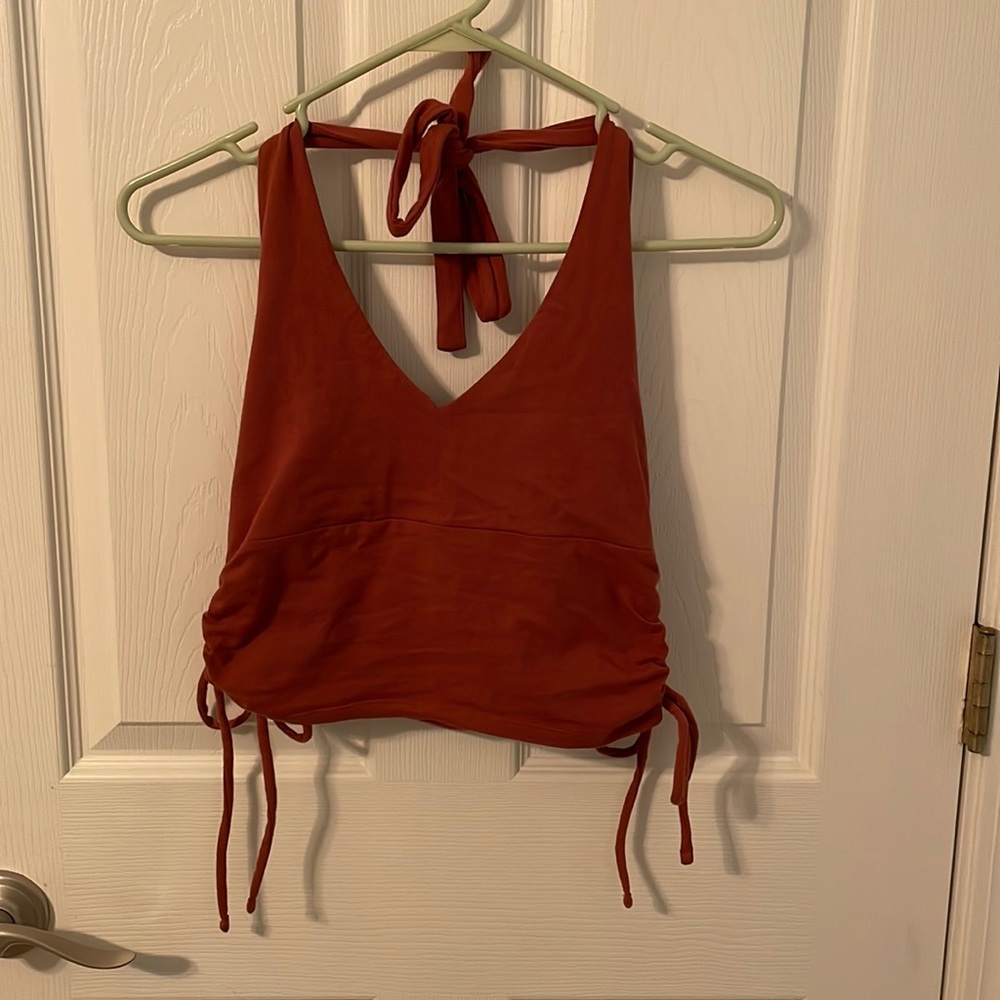 cinched halter tank top